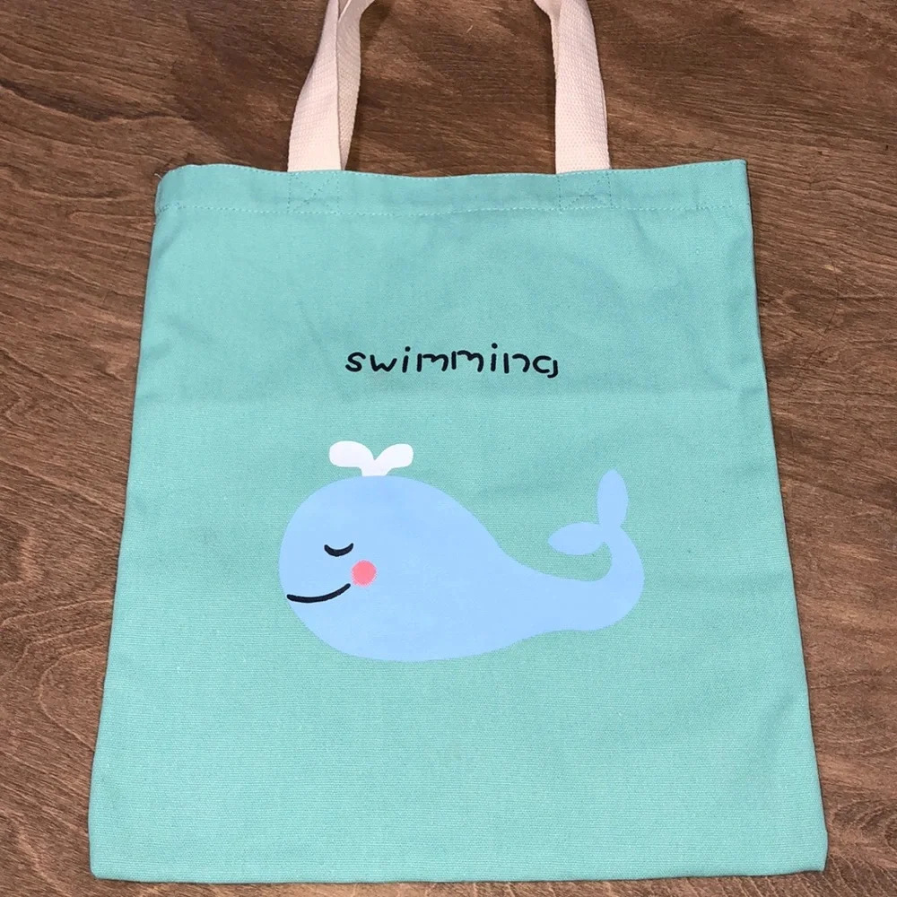 Kids whale tote bag